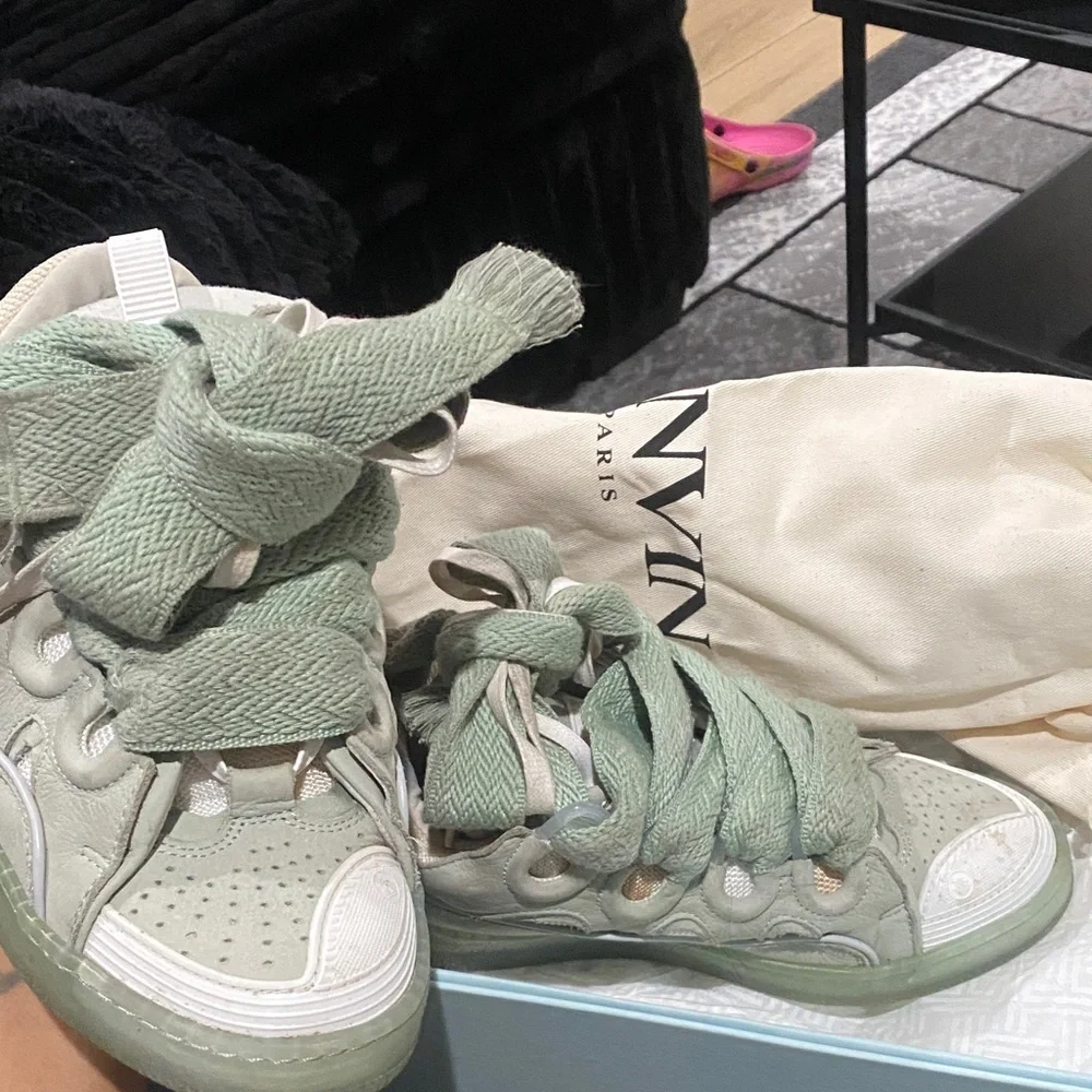 Lanvin Mint Green Sneakers - Picture 1 of 7
